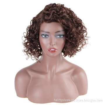 Top Selling One Donor Human Hair Brazilian Remy Short Afro Kinky U Part Lace Wig All Color With Baby Hair 100% Human Hair Wigs